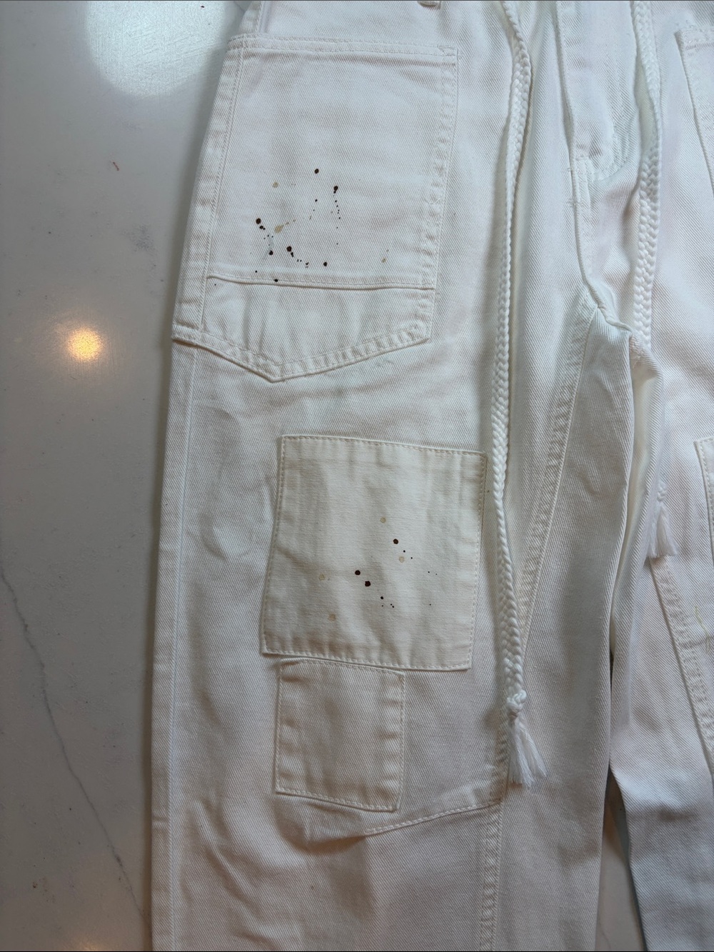 White patchwork Jeans - Picture 2 of 5